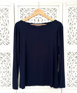 Boat Neck T with Sleeve