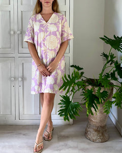 Tunis Classic Short Sleeve Dress in Delicate Floral