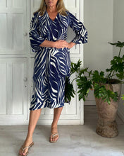 Load image into Gallery viewer, New! Tangier Tunic in Royal Navy Zebra