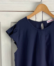 Load image into Gallery viewer, Venice Frill Top in Navy
